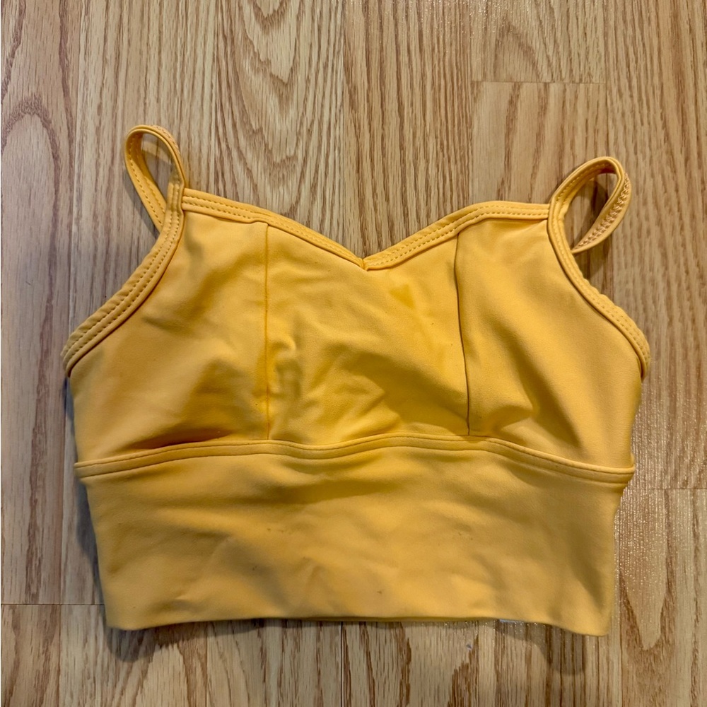 Orange Cropped Tank Top
